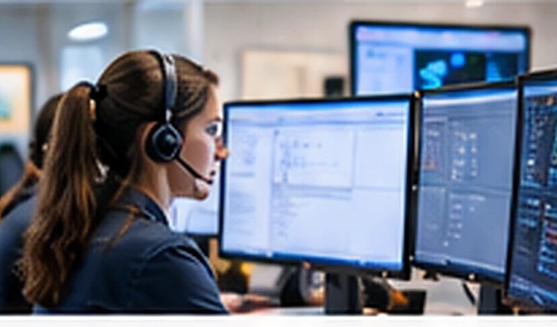 Internal IT support professional at work